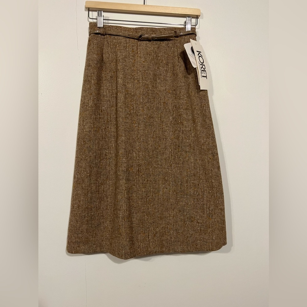 NWT Vintage Koret Wool A-Line Skirt